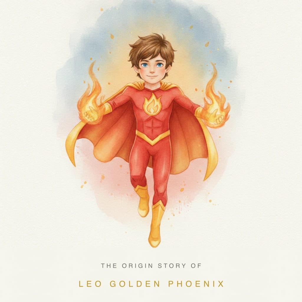 Cover of Leo's book in his hero costume